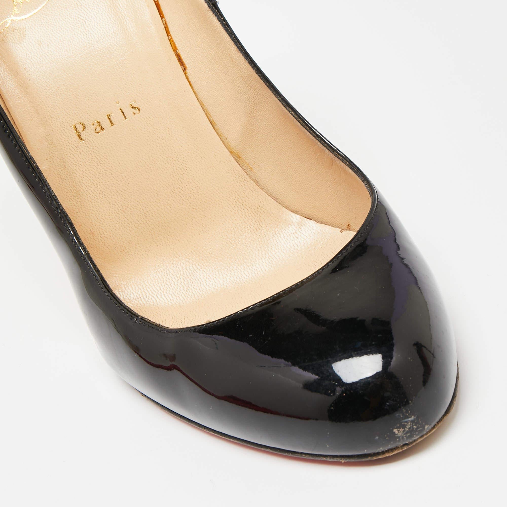 Christian Louboutin Black Patent Leather Fifi Pumps Size 38.5 3