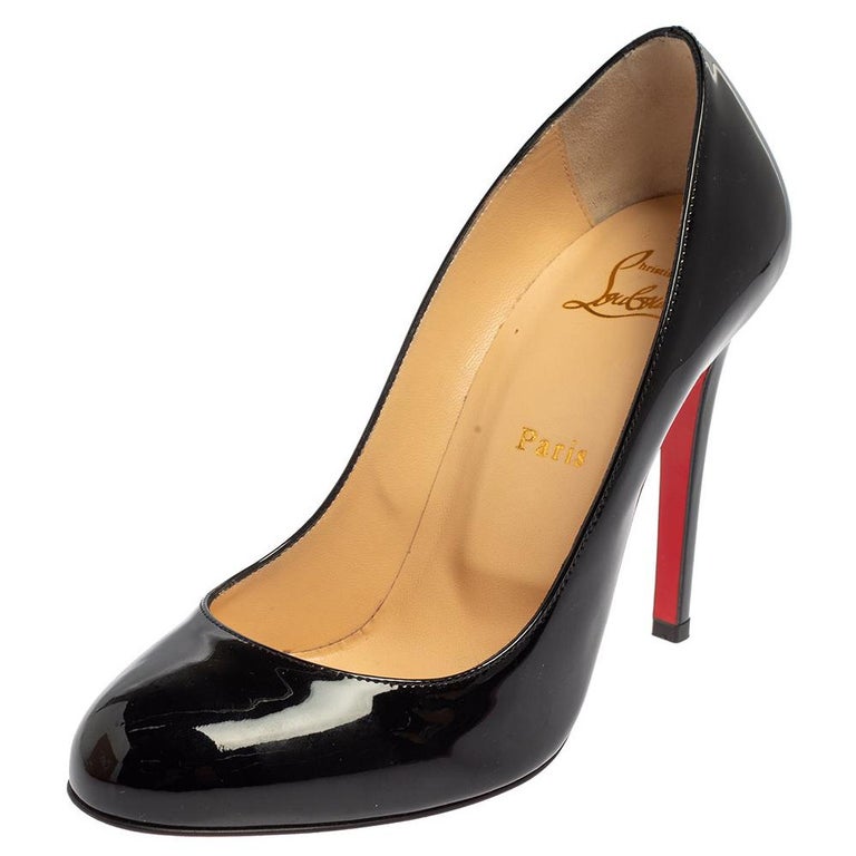 Christian Louboutin Black Patent Leather Fifille Pumps Size 39 at 1stDibs | louboutin  fifille