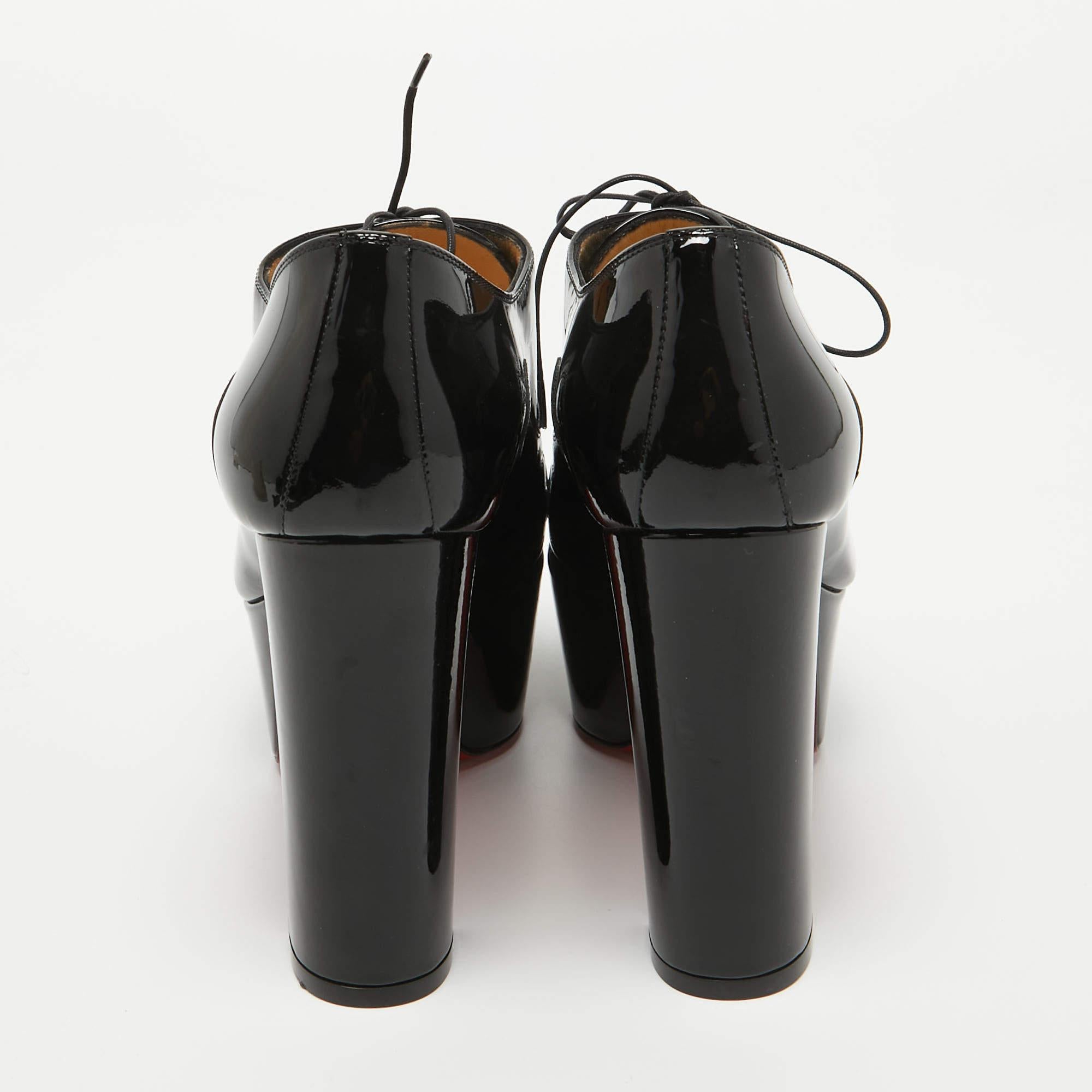 Christian Louboutin Black Patent Leather Goosinette Pumps Size 36 1