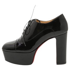 Christian Louboutin Black Patent Leather Goosinette Pumps Size 36