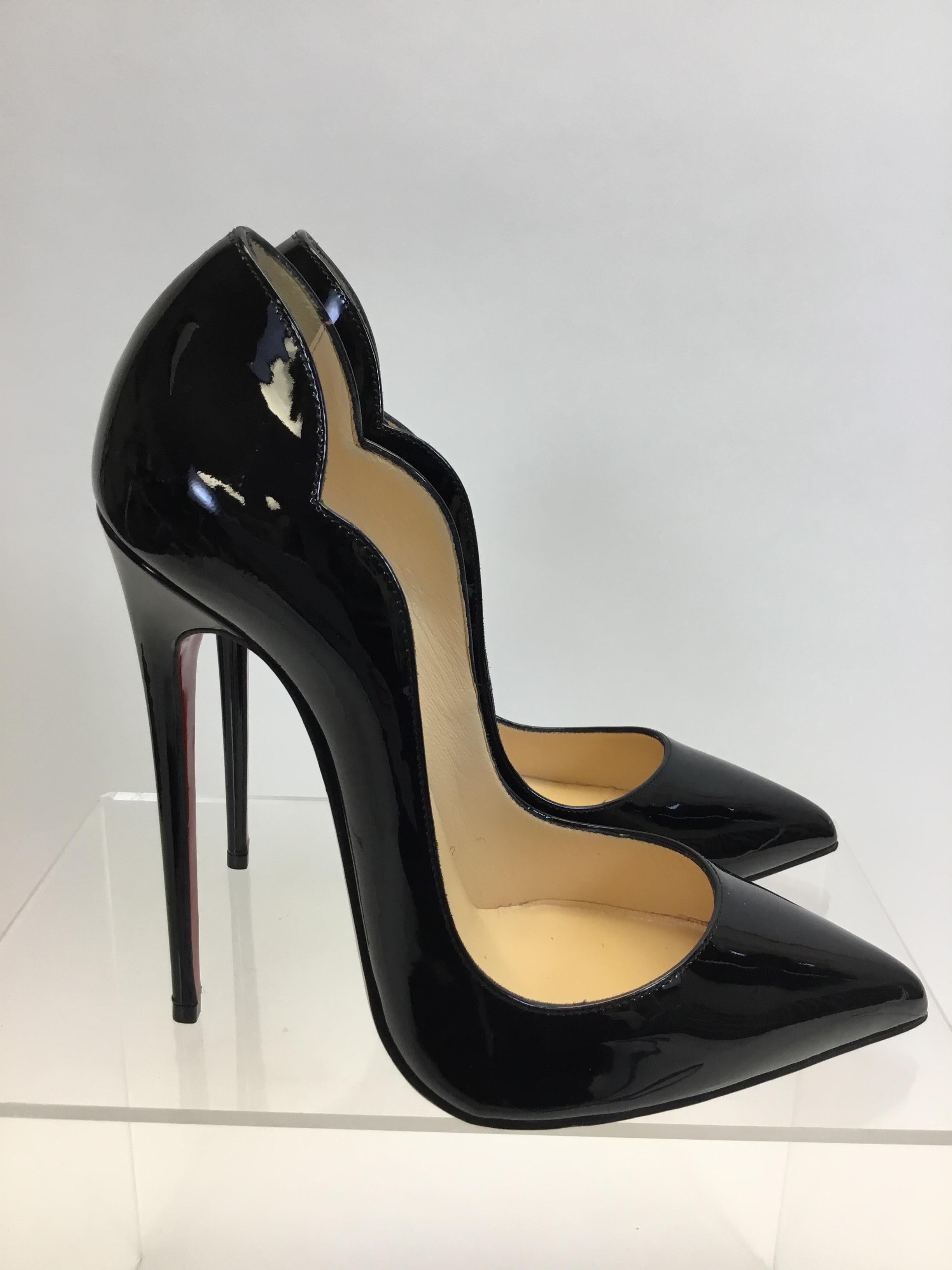 Christian Louboutin Black Patent Leather Heels For Sale 1
