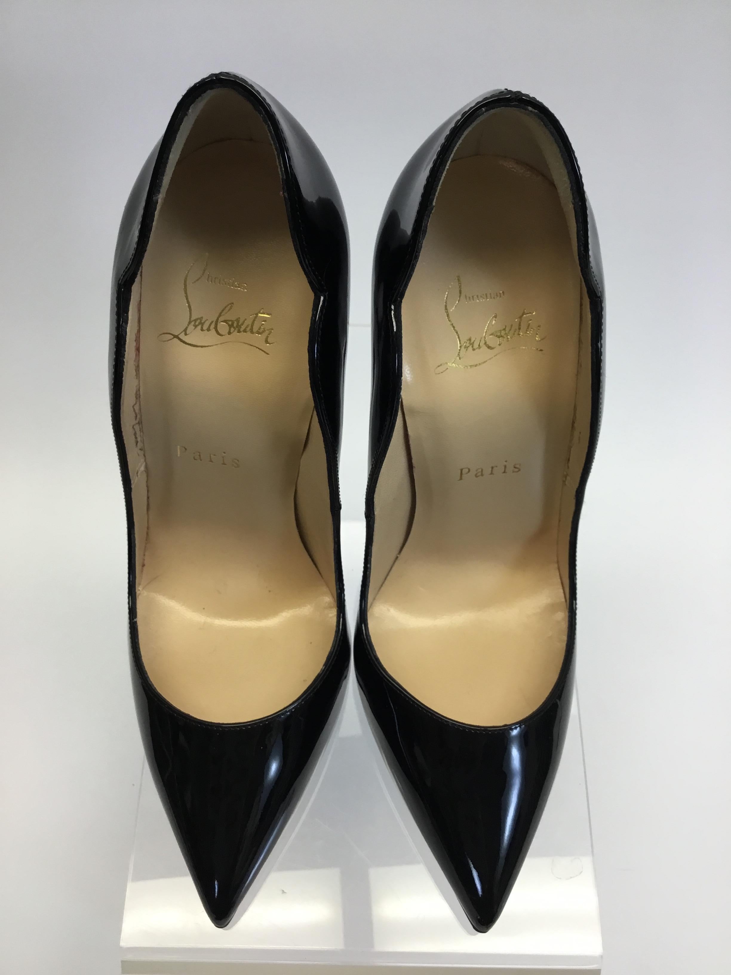Christian Louboutin Black Patent Leather Heels For Sale 2