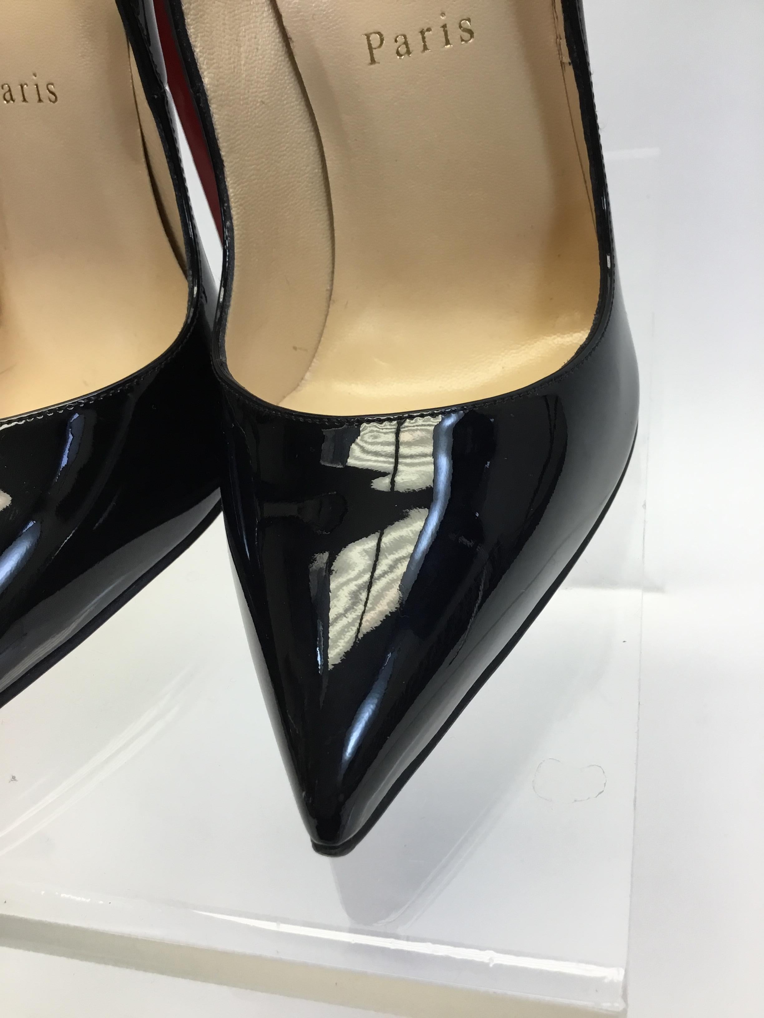 Christian Louboutin Black Patent Leather Heels For Sale 3