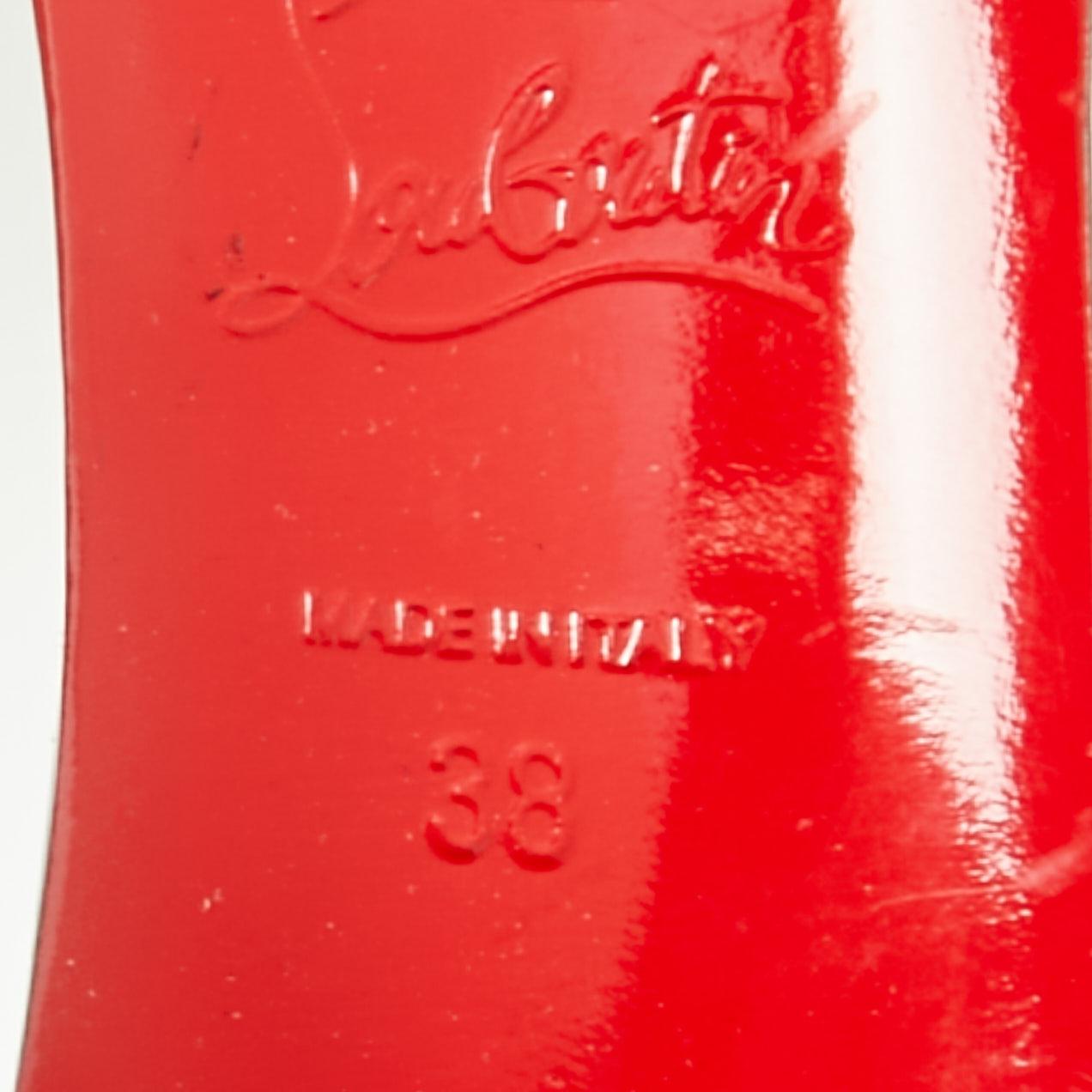 Christian Louboutin Black Patent Leather Iriza D'orsay Pumps Size 38 3