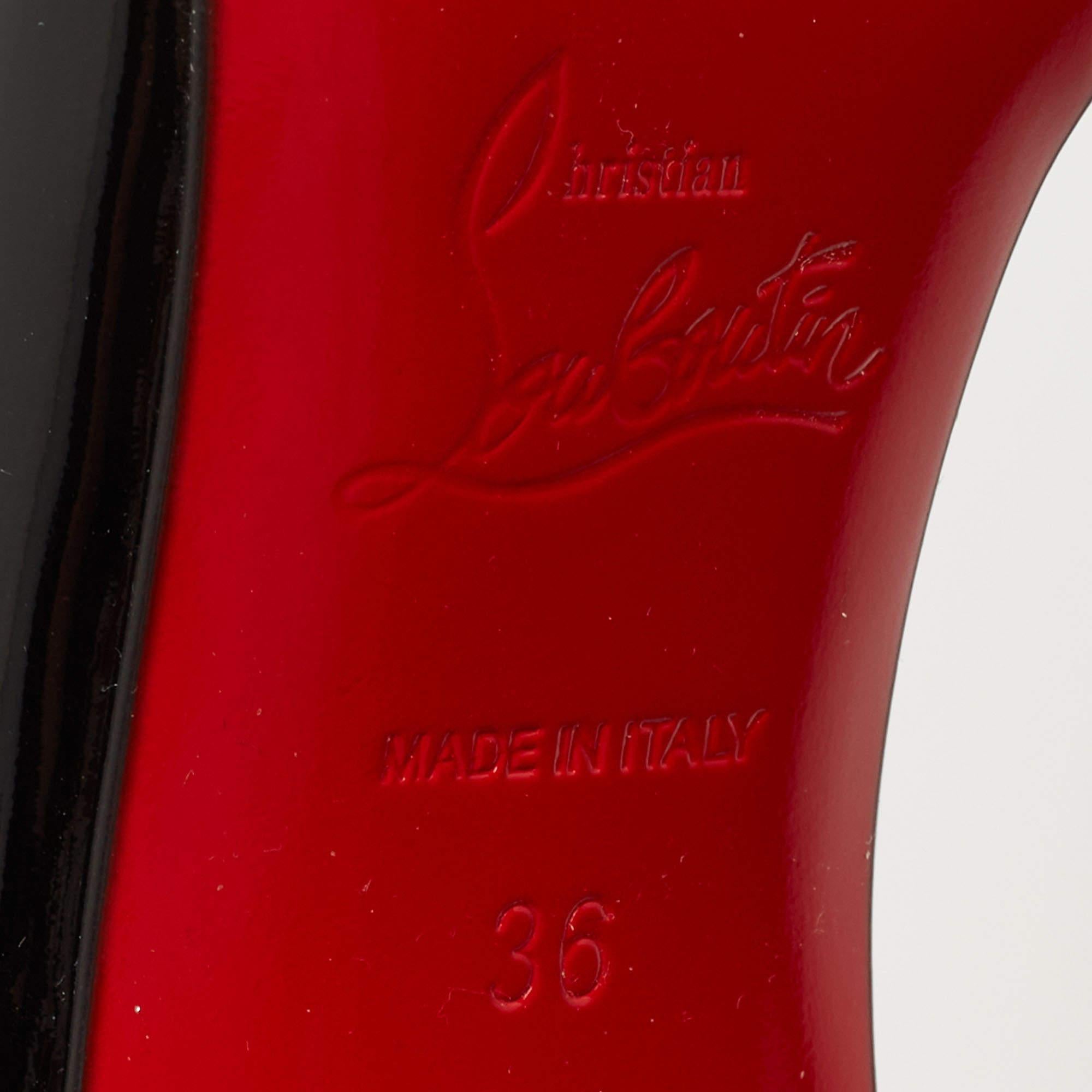 Christian Louboutin Black Patent Leather Iriza Pumps Size 36 2