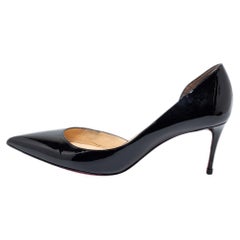 Christian Louboutin Black Patent Leather Iriza Pumps Size 38