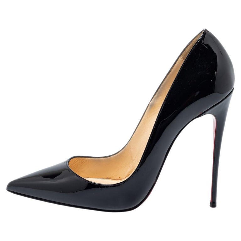 Christian Louboutin Black Patent Leather Kate Pumps Size 37 For Sale at ...