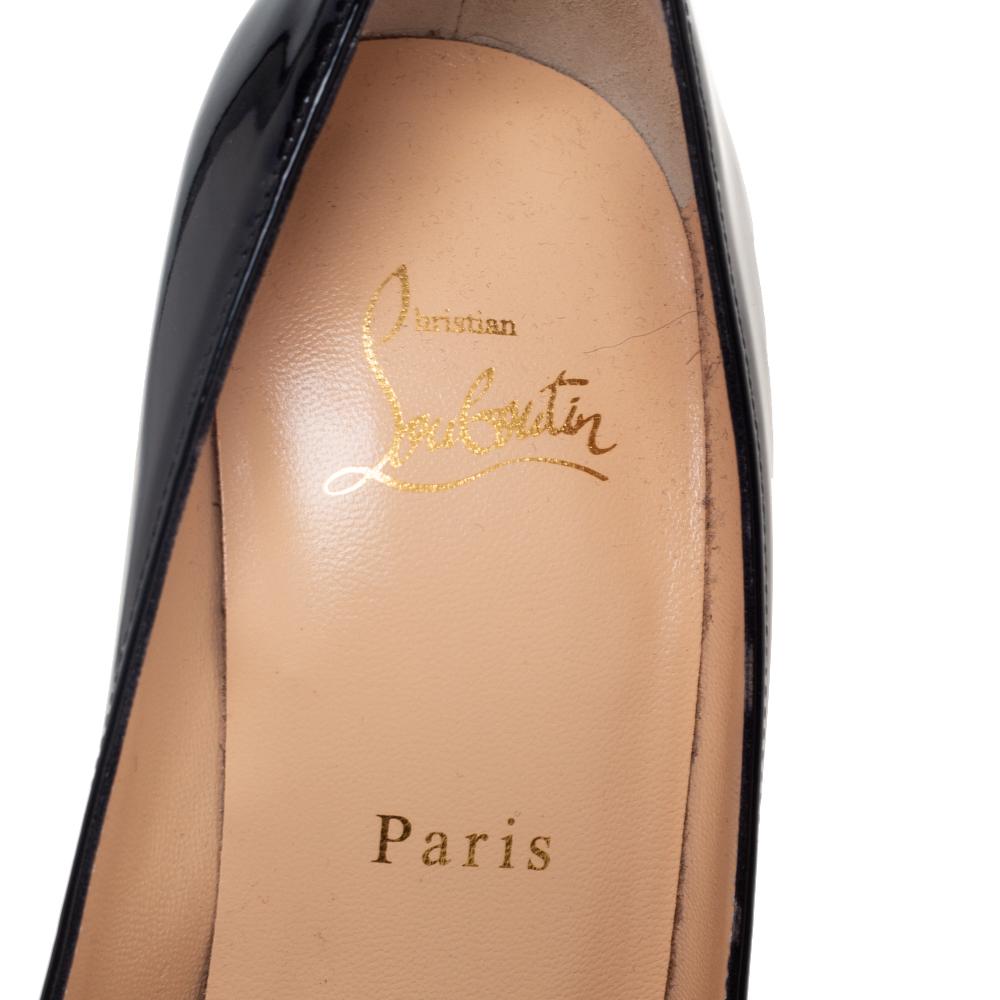 Christian Louboutin Black Patent Leather Kate Pumps Size 38.5 1
