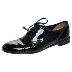 Christian Louboutin Black Patent Leather Lace Derby Size 39
