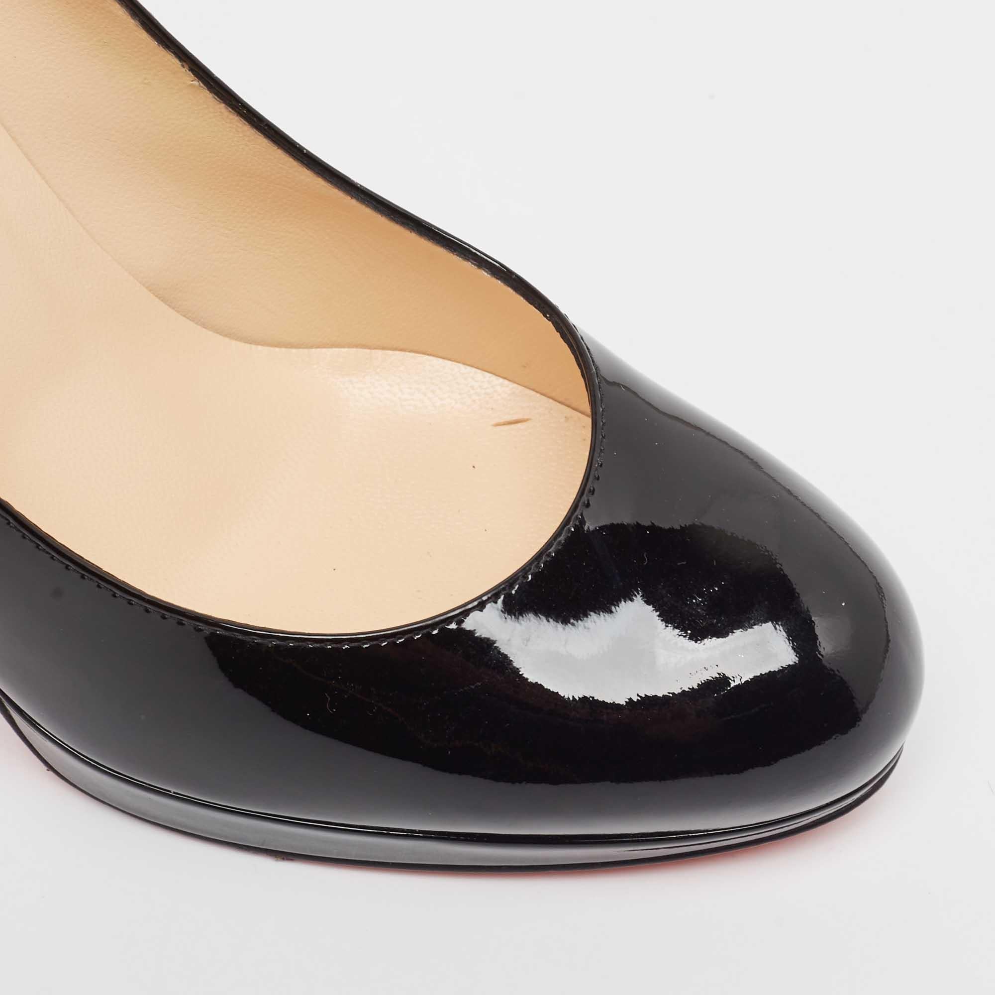 Christian Louboutin Bombas sencillas nuevas de charol negro talla 37.5 2