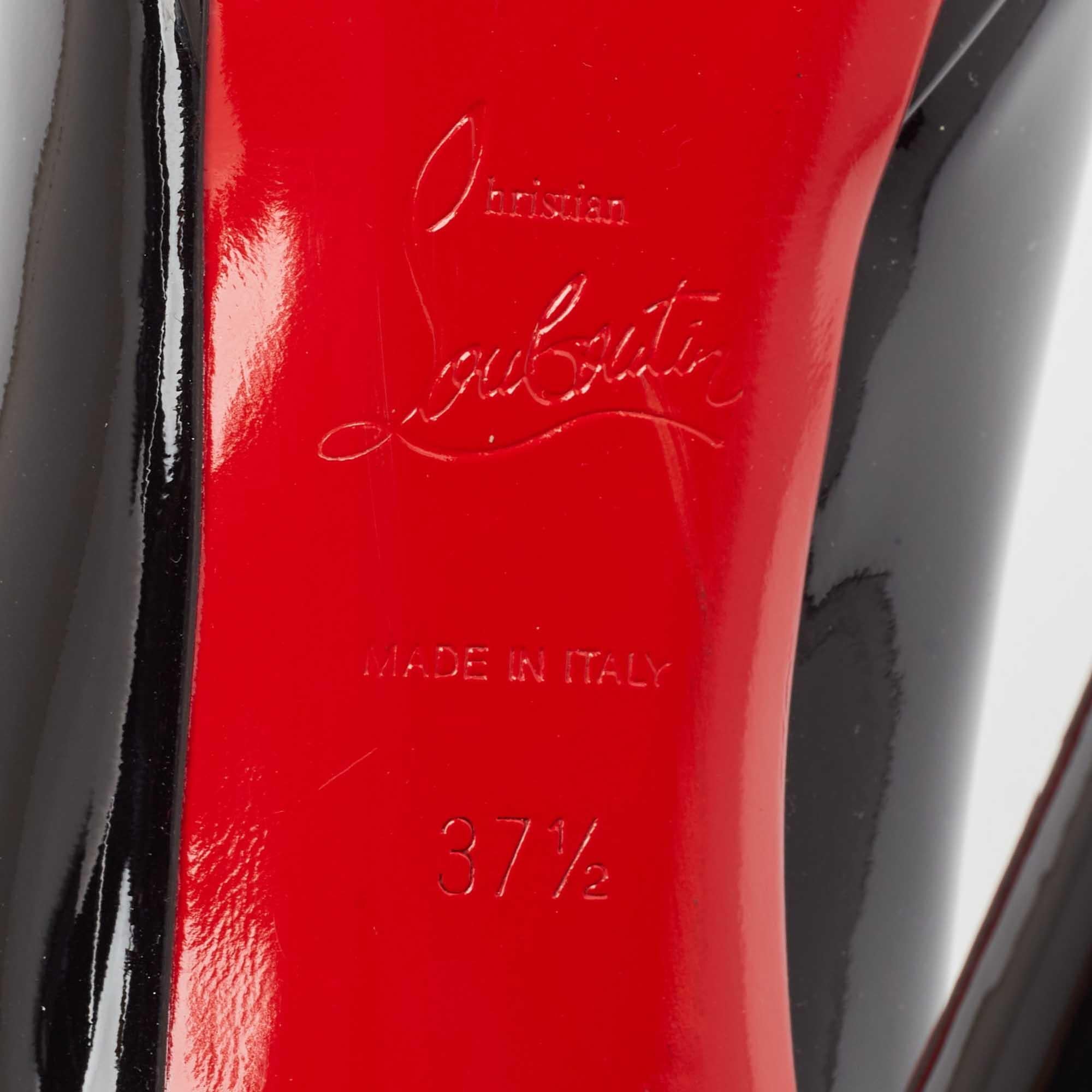 Christian Louboutin Bombas sencillas nuevas de charol negro talla 37.5 3