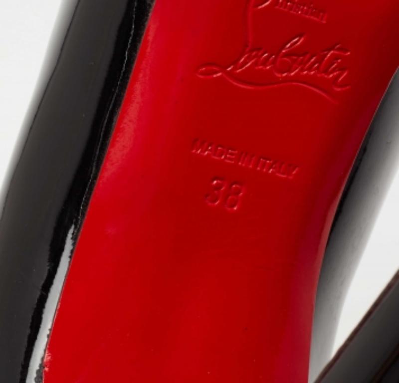 Christian Louboutin Black Patent Leather New Simple Pumps Size 38 For Sale 3