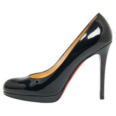 Christian Louboutin Black Patent Leather New Simple Pumps Size 39