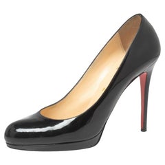 Christian Louboutin Black Patent Leather New Simple Pumps Size 40