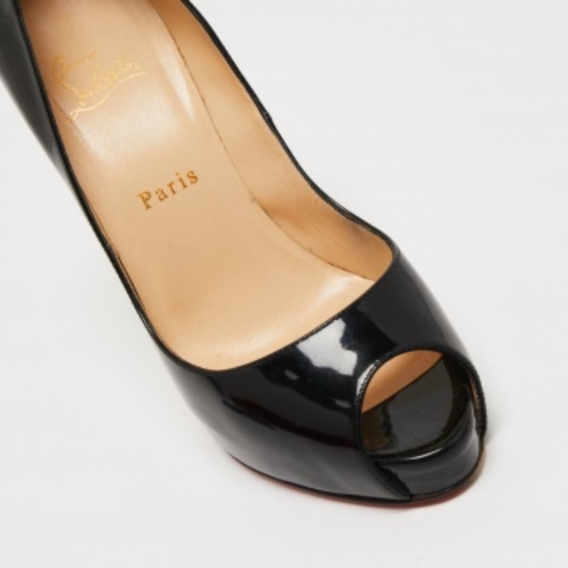 Christian Louboutin Negro Charol Nuevo Bombas Very Prive Talla 38 en venta 3
