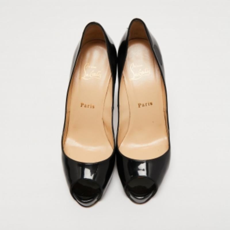 Christian Louboutin Negro Charol Nuevo Bombas Very Prive Talla 38 en venta 5