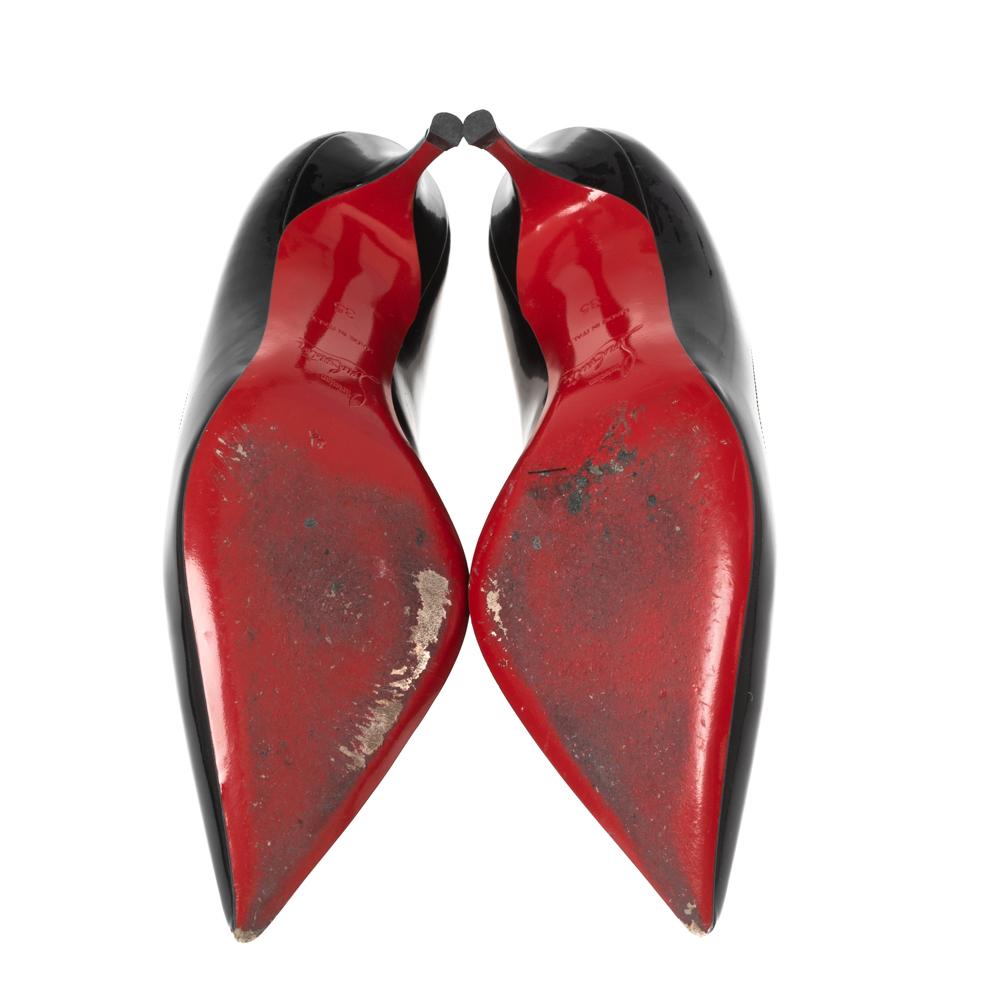 Christian Louboutin Black Patent Leather Pigalle Follies Pumps Size 35 2
