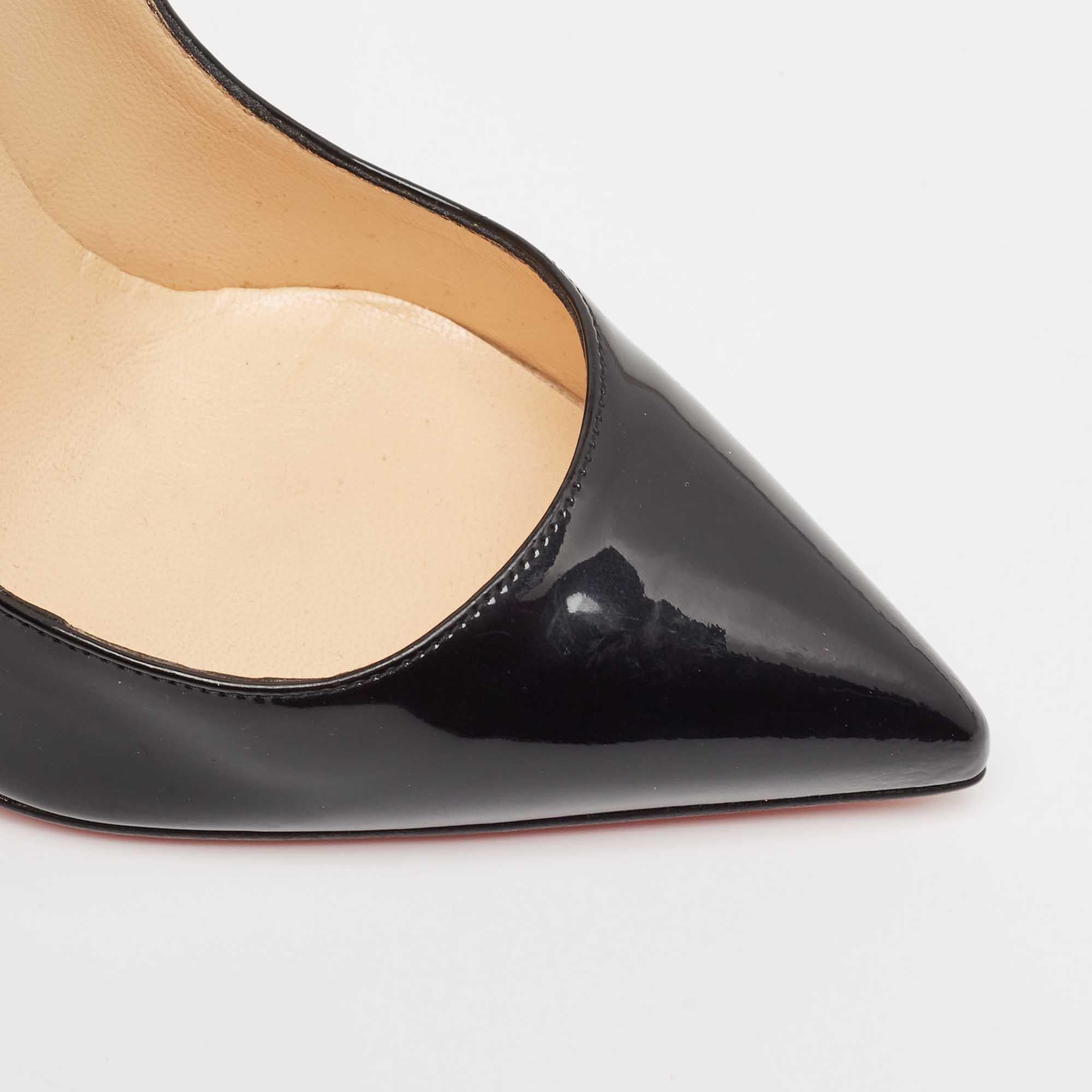 Christian Louboutin Black Patent Leather Pigalle Pumps Size 37 For Sale 5