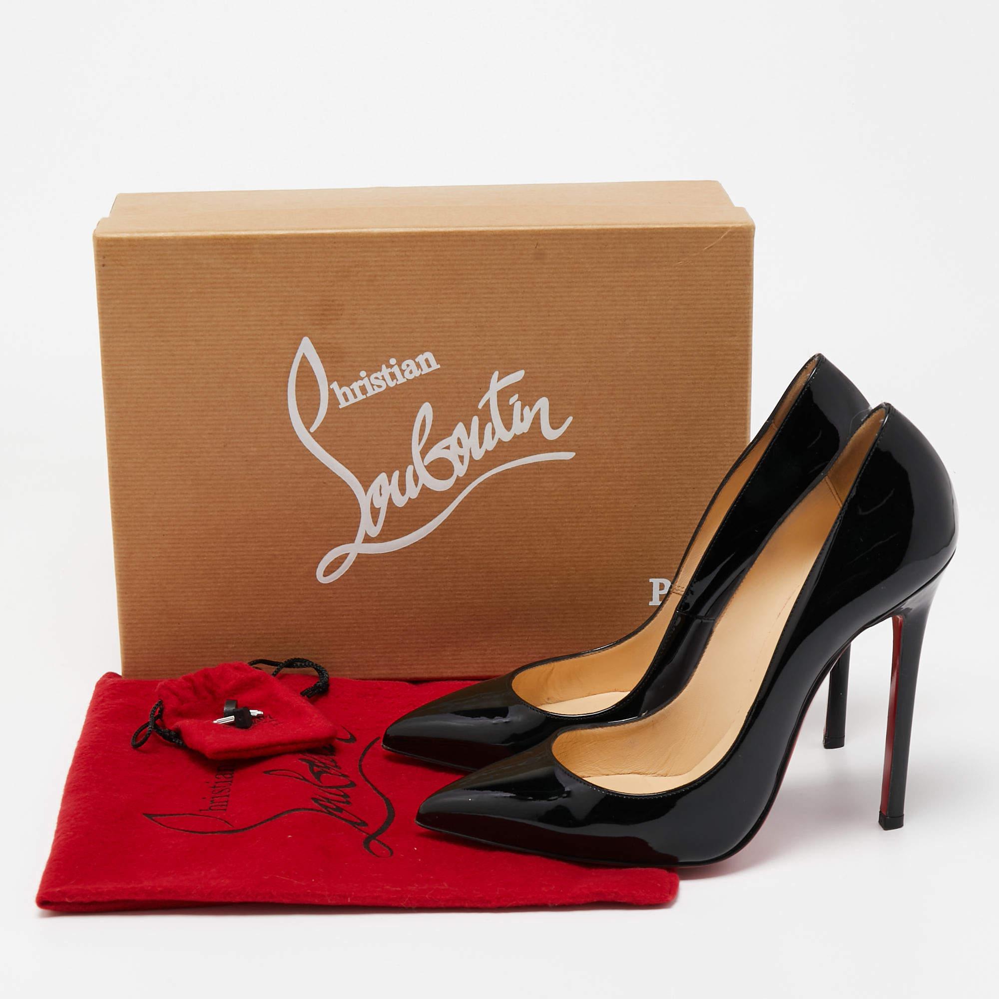 Christian Louboutin Black Patent Leather Pigalle Pumps Size 39.5 5