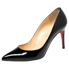 Christian Louboutin Black Patent Leather Pigalle Pumps Size 41