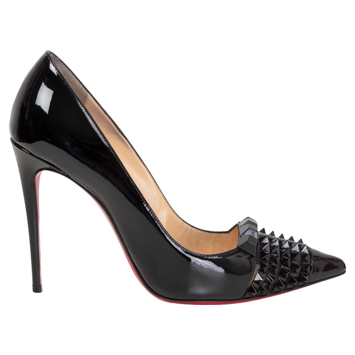 Christian Louboutin Black Suede Caged Booties at 1stDibs