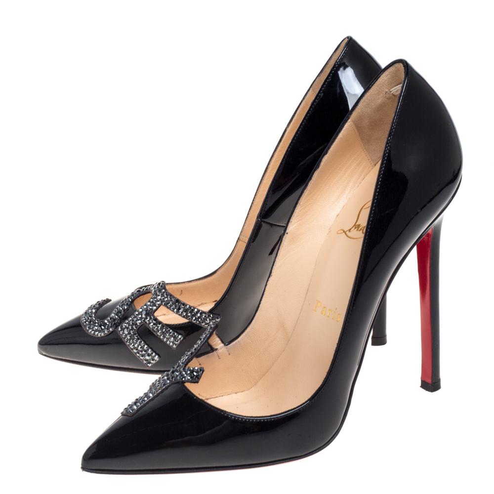 schwarze stilettos mit roter sohle