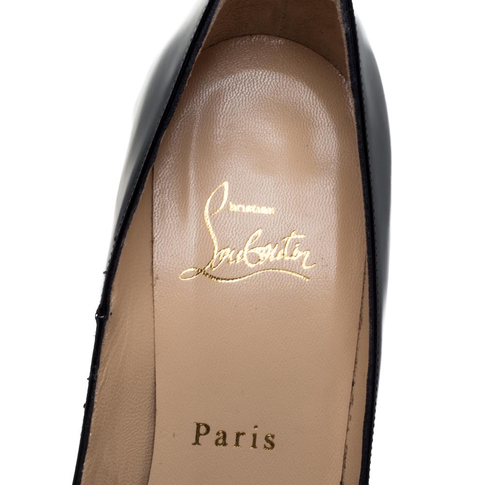 Christian Louboutin Schwarze Lackleder Sex Igalle Pumps Größe 37 1