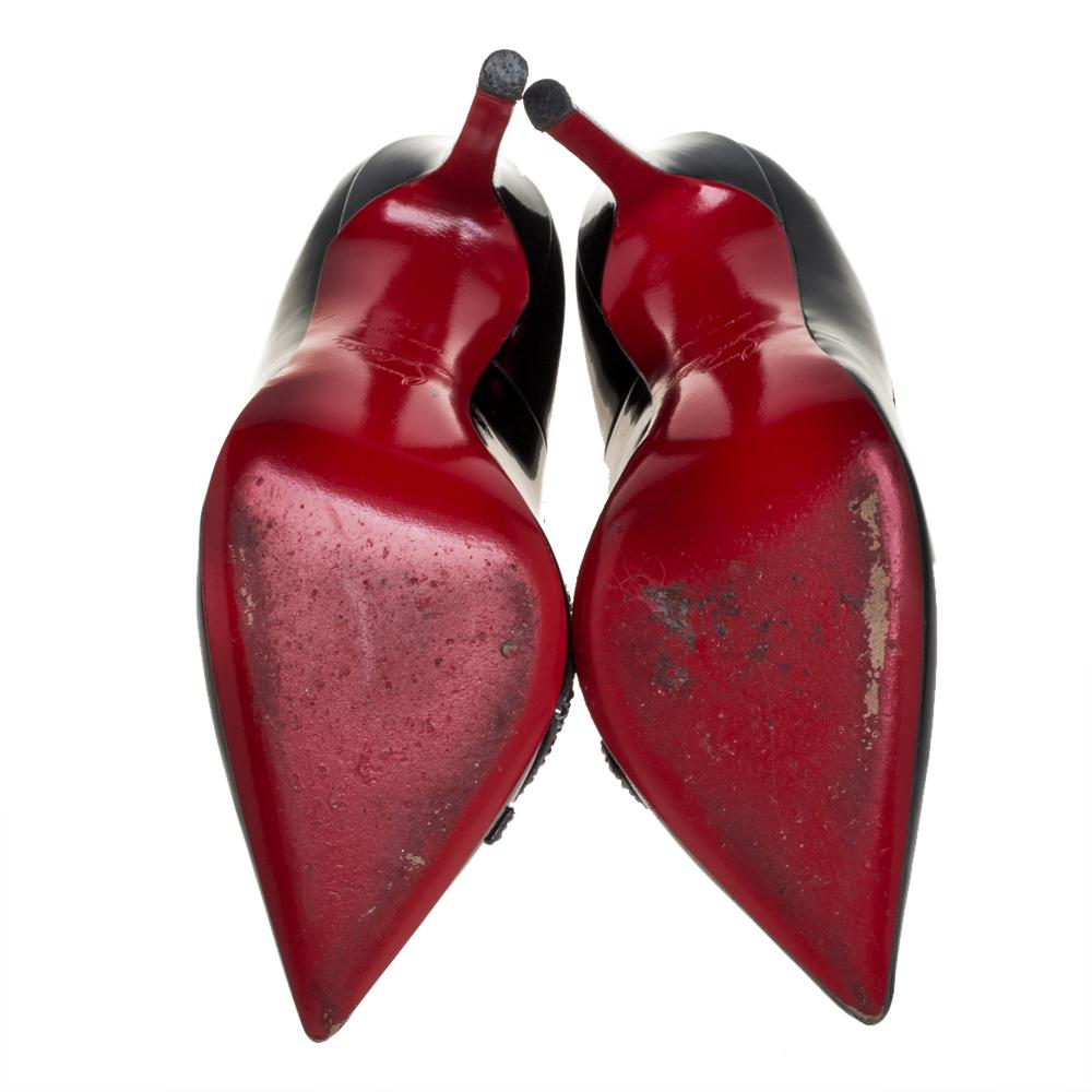 Christian Louboutin Schwarze Lackleder Sex Igalle Pumps Größe 37 2