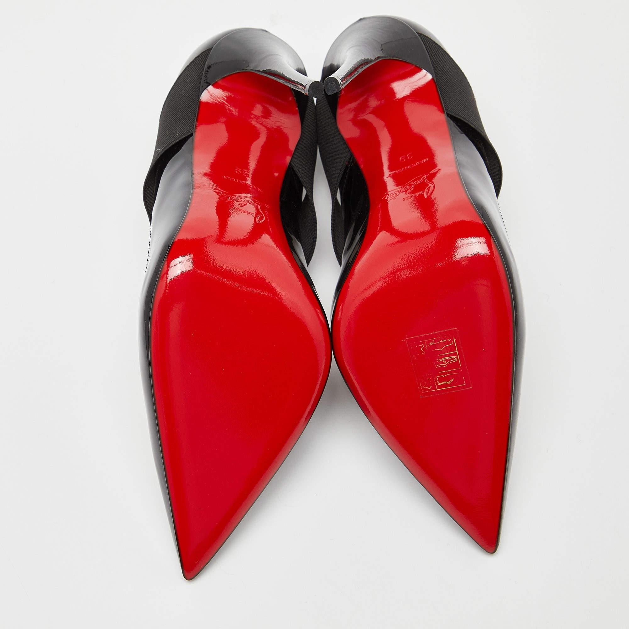 Christian Louboutin Black Patent Leather Sharpstagram Pointed Toe Pumps  2