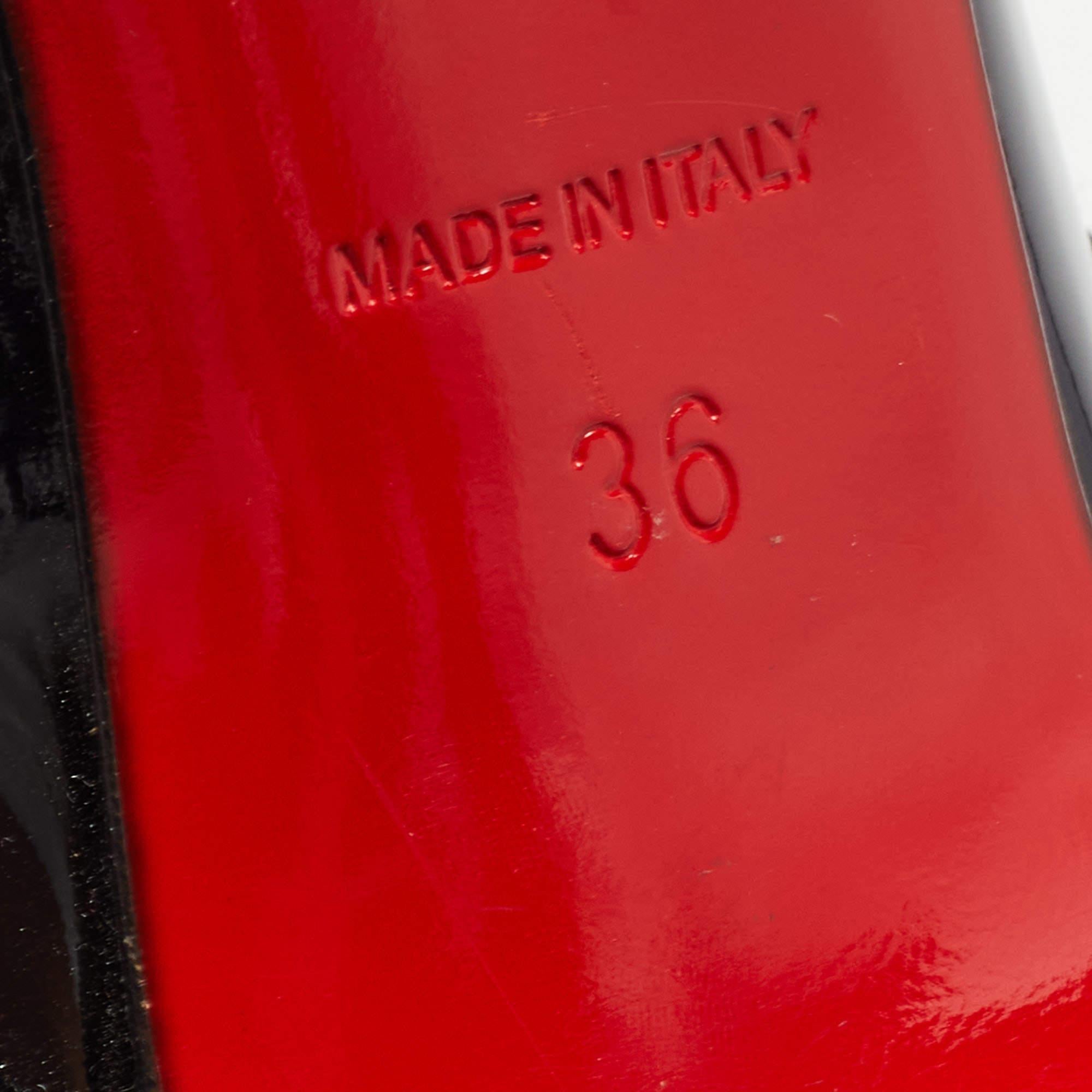 Christian Louboutin Black Patent Leather Sharpstagram Pumps Size 36 1