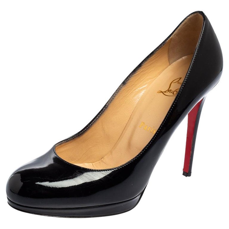 Christian Louboutin Beige Patent Leather Simple 100 Pumps Size 6.5/37
