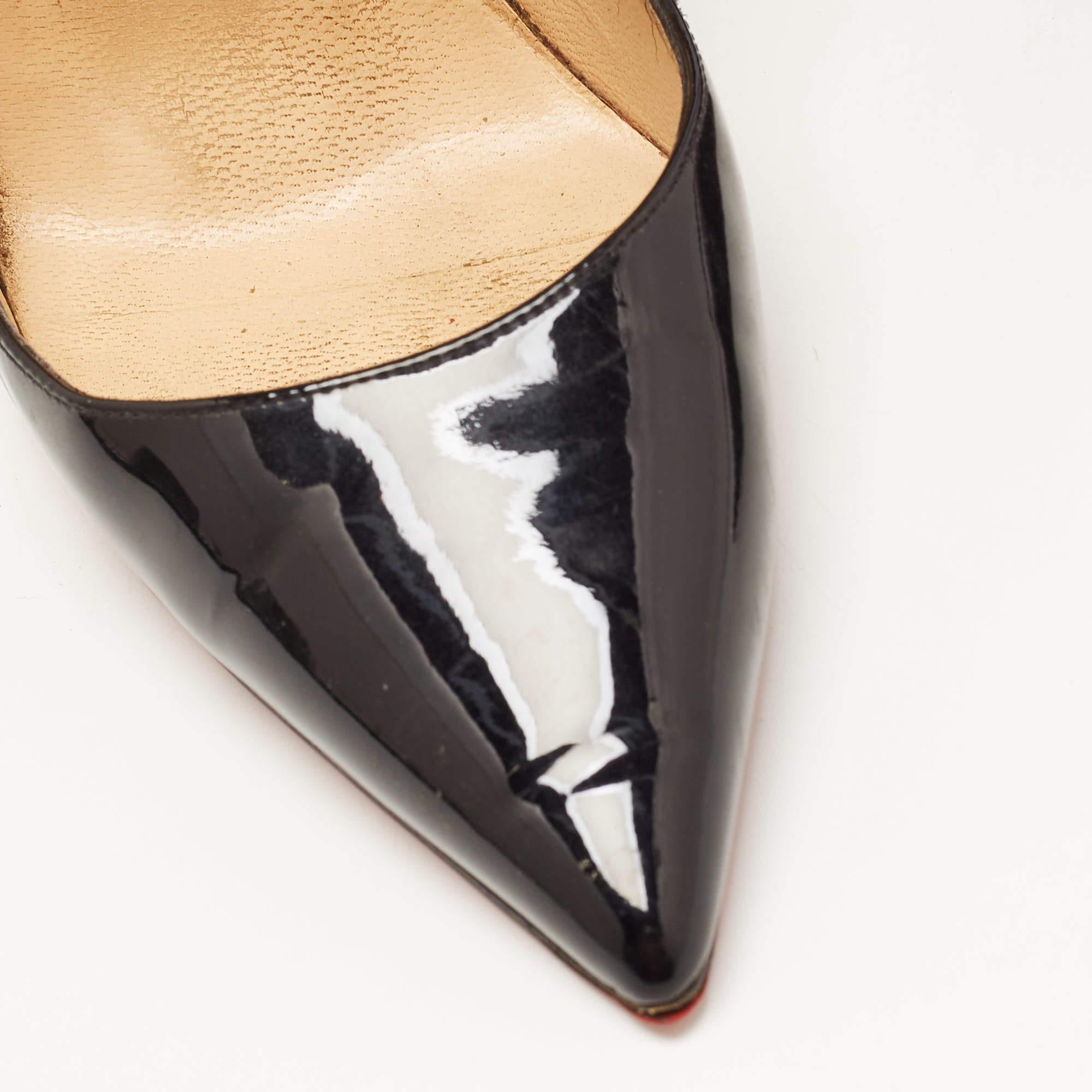 Christian Louboutin Black Patent Leather So Kate Pumps Size 36 For Sale 2