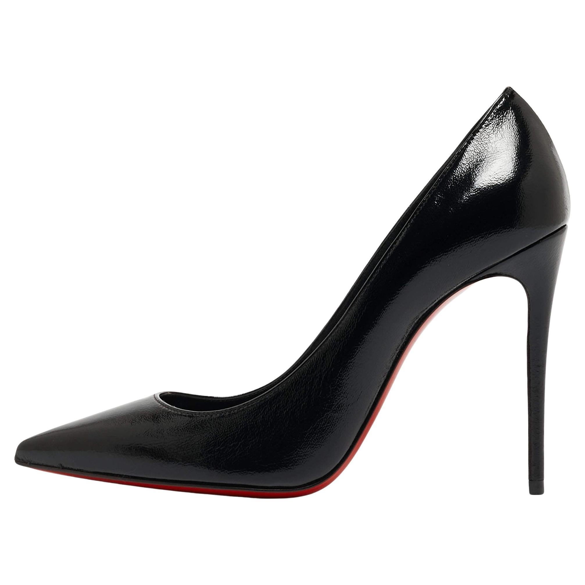 Christian Louboutin Black Patent Leather So Kate Pumps Size 36 For Sale