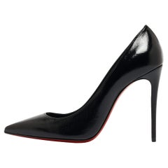 Used Christian Louboutin Black Patent Leather So Kate Pumps Size 36