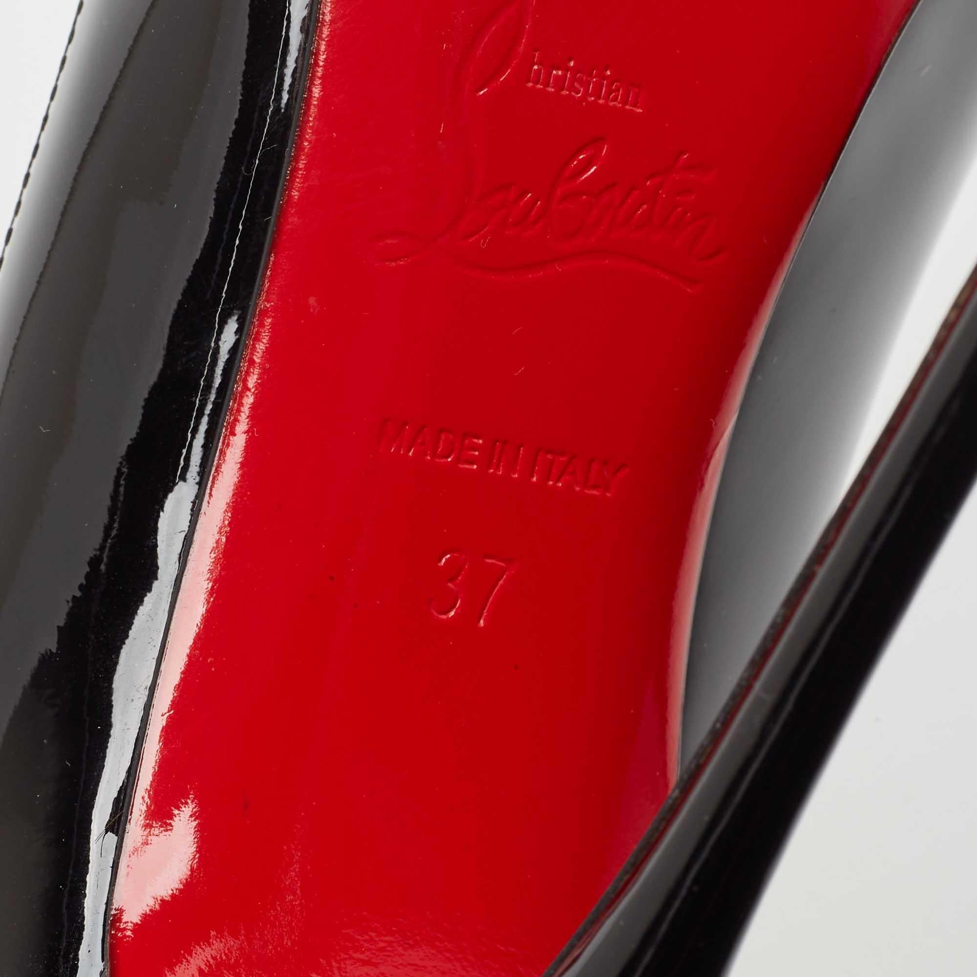 Christian Louboutin Black Patent Leather So Kate Pumps Size 37 2