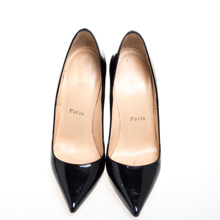 Christian Louboutin Black Patent Leather So Kate Pumps Size 37.5 For ...