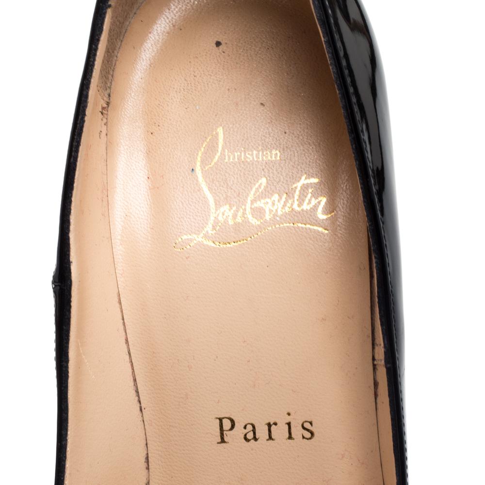 Christian Louboutin Black Patent Leather So Kate Pumps Size 37.5 2