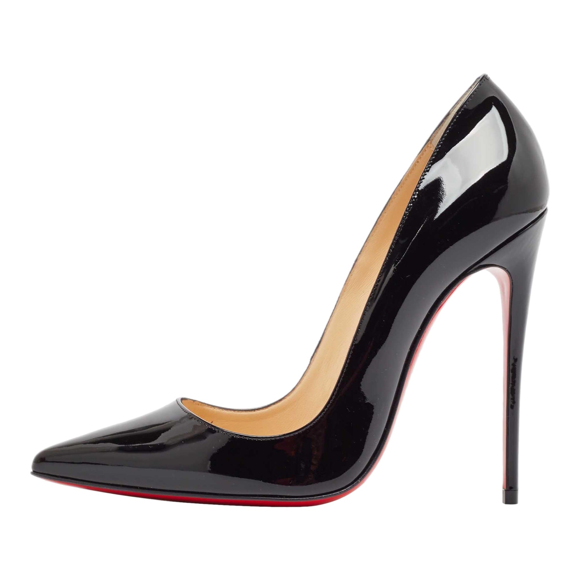 Christian Louboutin Black Patent Leather So Kate Pumps Size 38