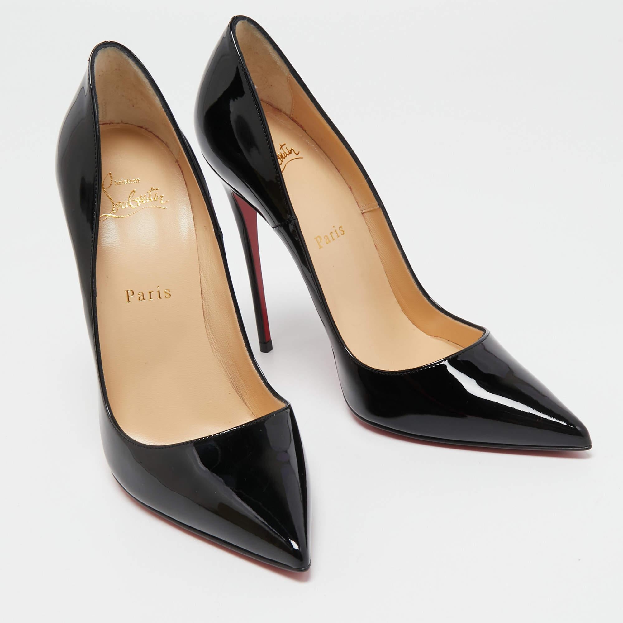 Christian Louboutin Black Patent Leather So Kate Pumps Size 38.5 1