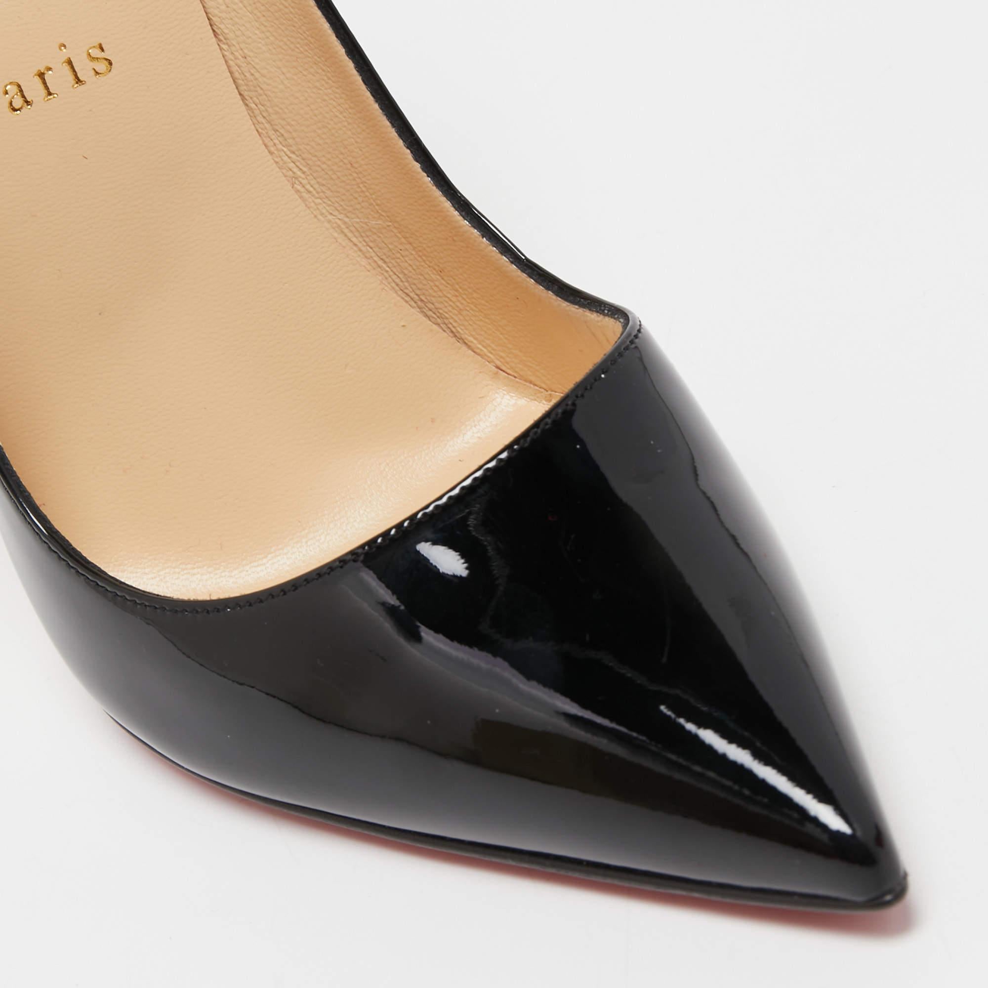 Christian Louboutin Black Patent Leather So Kate Pumps Size 38.5 2