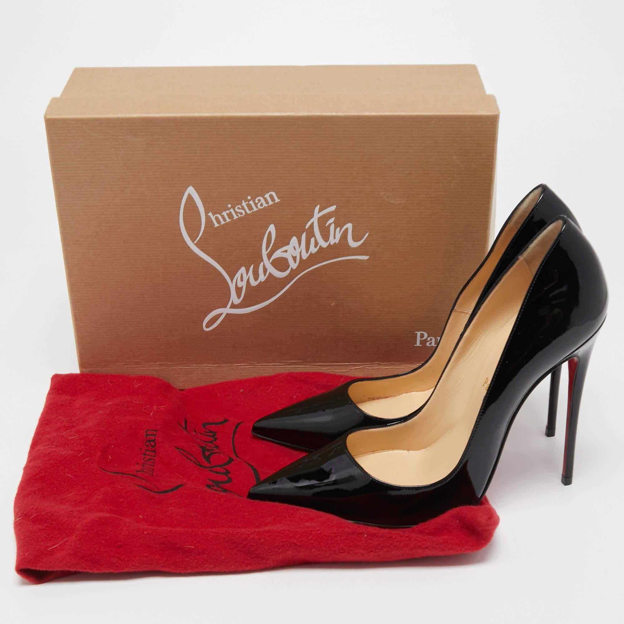 Christian Louboutin Black Patent Leather So Kate Pumps Size 38.5 4