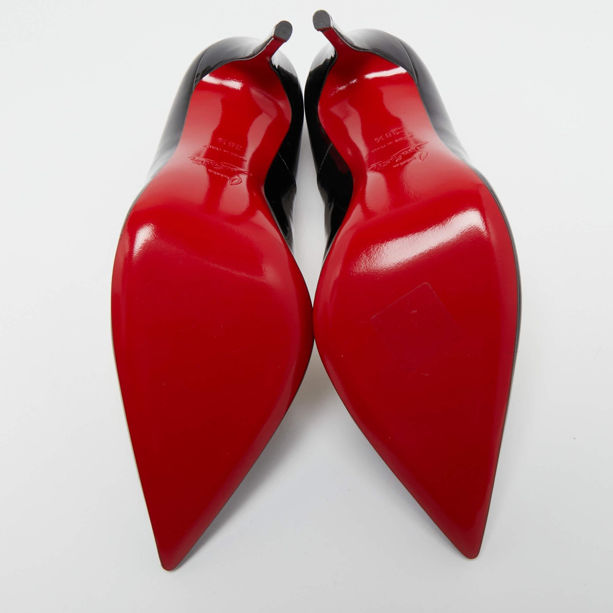 Christian Louboutin Black Patent Leather So Kate Pumps Size 38.5 5