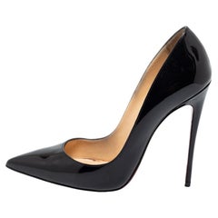 Christian Louboutin Black Patent Leather So kate Pumps Size 38.5