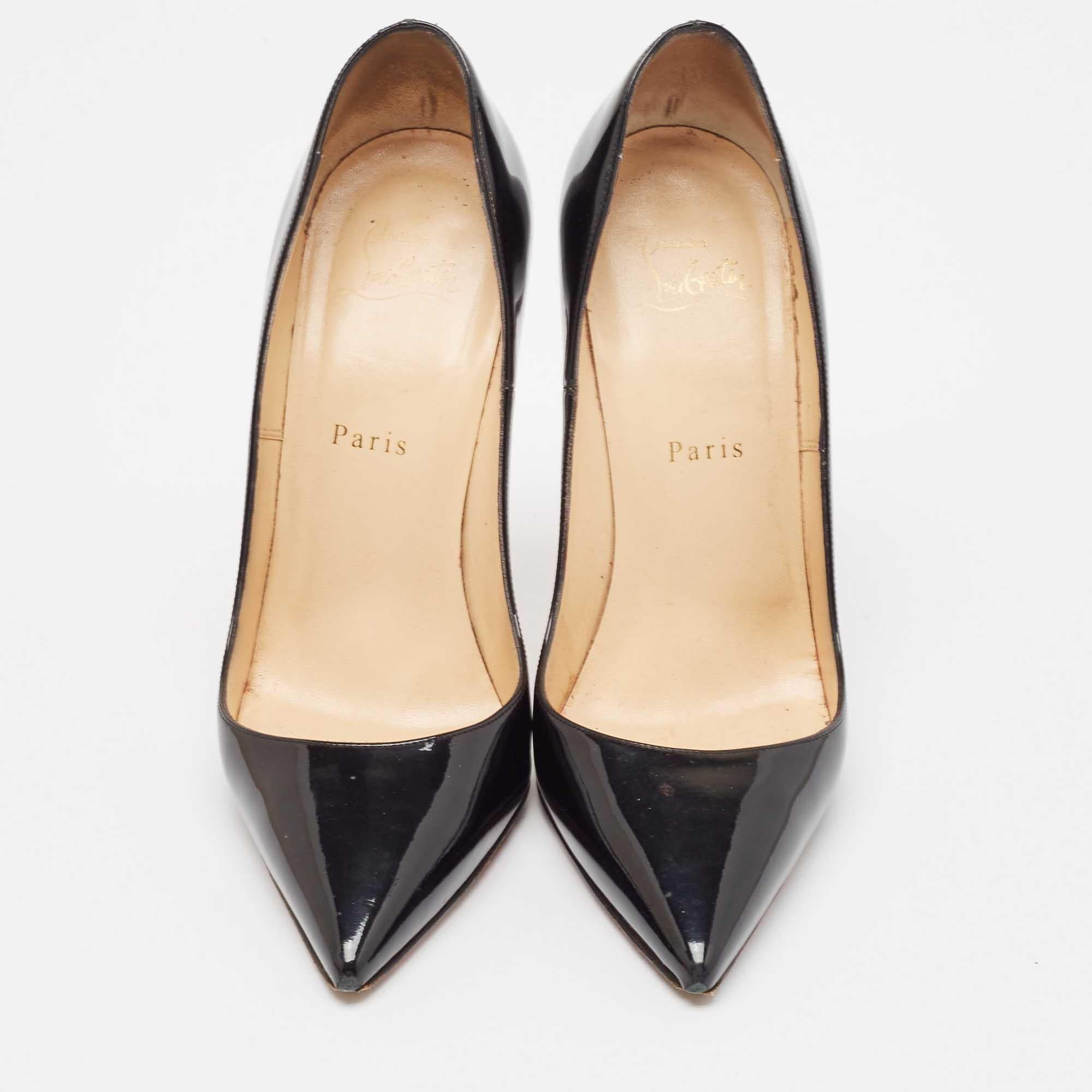 Christian Louboutin Black Patent Leather So Kate Pumps Size 39 In Good Condition In Dubai, Al Qouz 2