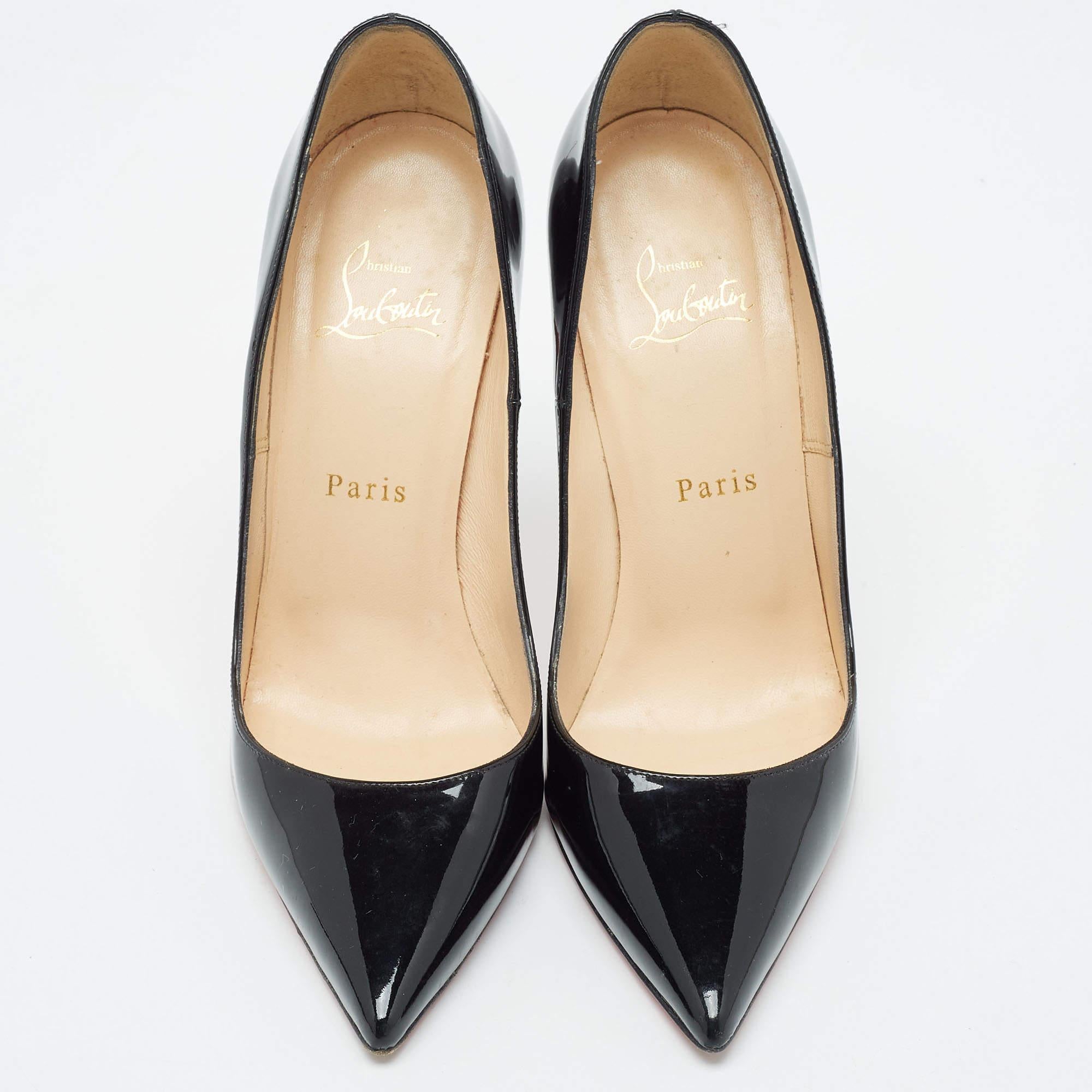 Christian Louboutin Black Patent Leather So Kate Pumps Size 39 In Good Condition In Dubai, Al Qouz 2