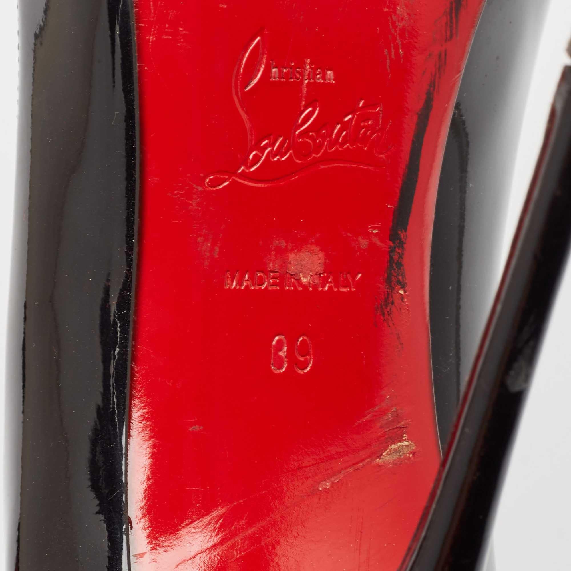 Christian Louboutin Black Patent Leather So Kate Pumps Size 39 3