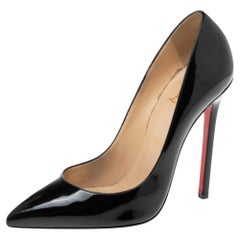 Used Christian Louboutin Black Patent Leather So Kate Pumps Size 39