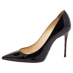 Used Christian Louboutin Black Patent Leather So Kate Pumps Size 40.5