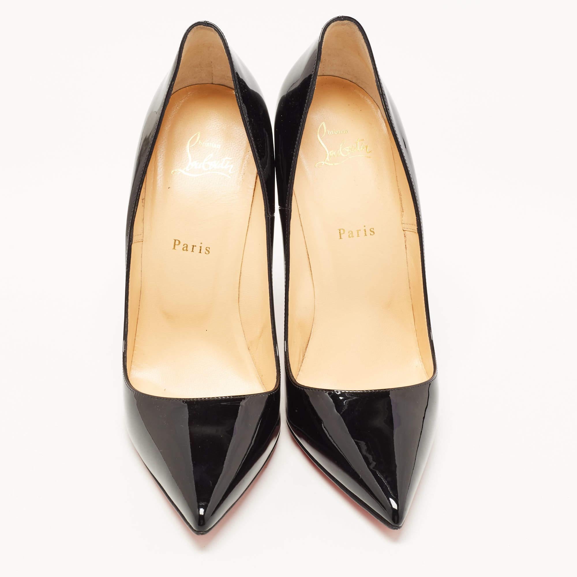 These super sleek Christian Louboutin Hot Chick pumps are meant to last you season after season. They have a fabulous fit and high-quality finish.

Includes
Original Box
