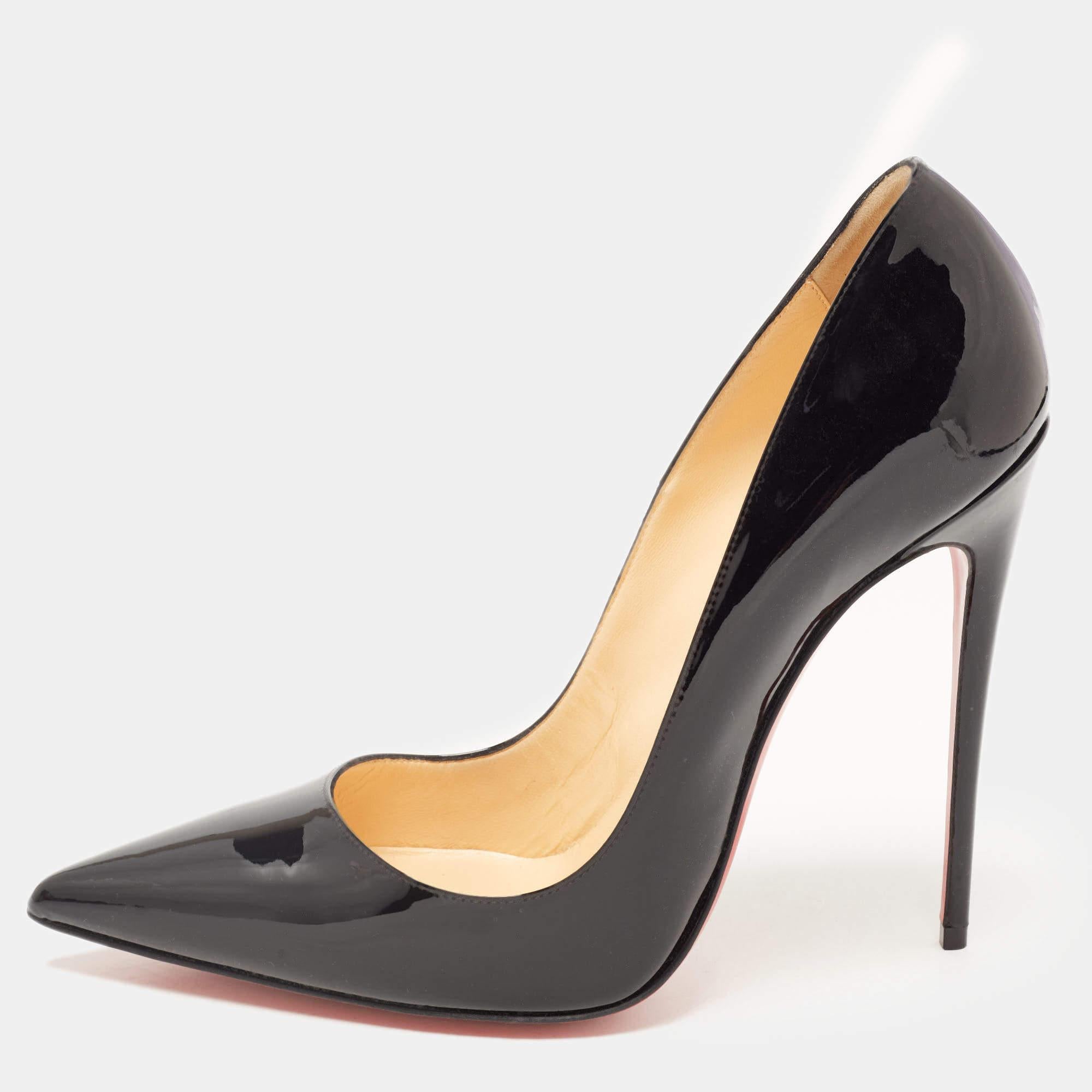Christian Louboutin Black Patent Leather So Kate Pumps Size 41.5 In Excellent Condition In Dubai, Al Qouz 2
